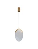 OASIS 12W Gold LED-Pendelleuchte, länglich, Ø24,5 cm, 3000K dimmbar (TRIAC), 420 lm