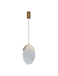 OASIS 12W Gold LED-Pendelleuchte, länglich, Ø24,5 cm, 3000K dimmbar (TRIAC), 420 lm