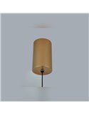 Luminária pendente alongada OASIS 12W Gold LED, Ø24,5 cm, TRIAC dimerizável 3000K, 420 lúmens