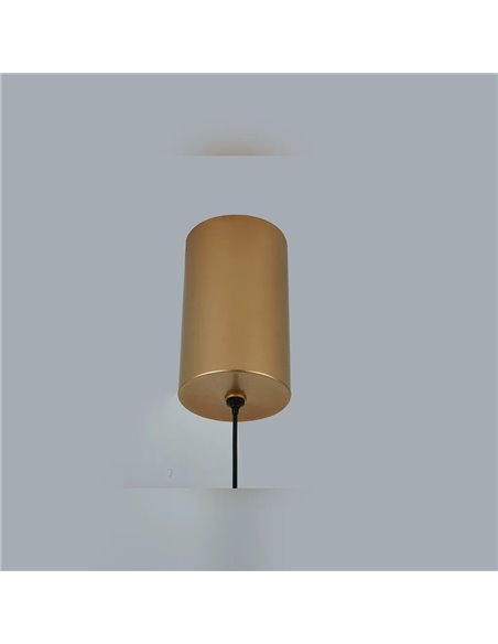 Luminária pendente alongada OASIS 12W Gold LED, Ø24,5 cm, TRIAC dimerizável 3000K, 420 lúmens