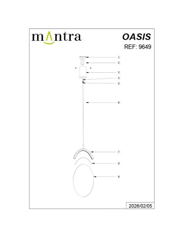 OASIS 12W Gold LED-Pendelleuchte, länglich, Ø24,5 cm, 3000K dimmbar (TRIAC), 420 lm