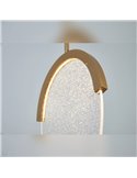 Luminária pendente alongada OASIS 12W Gold LED, Ø24,5 cm, TRIAC dimerizável 3000K, 420 lúmens