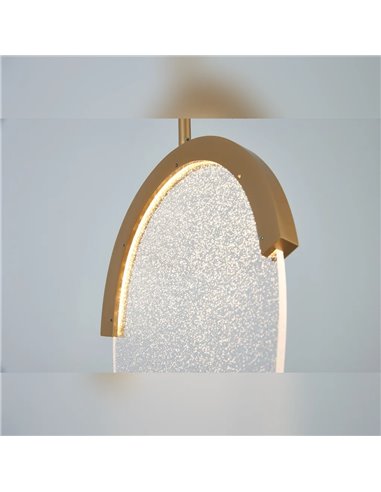 OASIS 12W Gold LED-Pendelleuchte, länglich, Ø24,5 cm, 3000K dimmbar (TRIAC), 420 lm