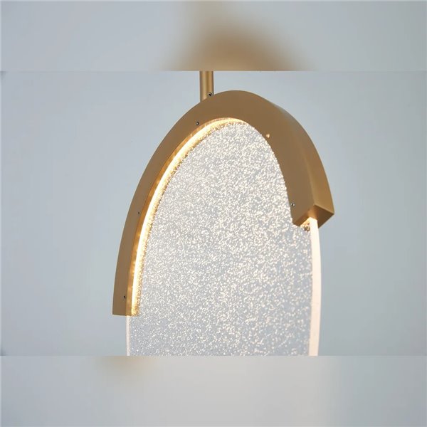 Colgante alargado LED 12W dorado OASIS Ø24,5 cm, 3000K regulable TRIAC 420Lm