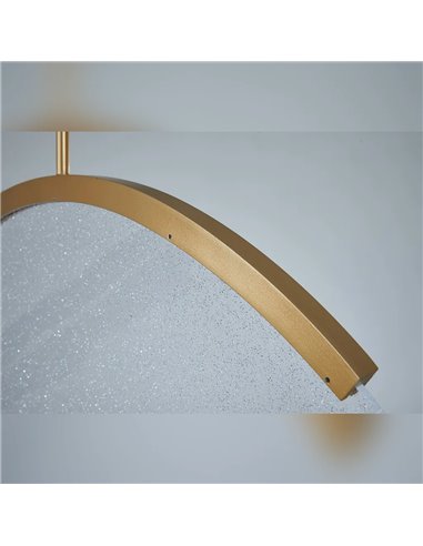 OASIS 15W Gold LED-Pendelleuchte, Ø63,5 cm, 3000K dimmbar (TRIAC), 525Lm, längliches Design