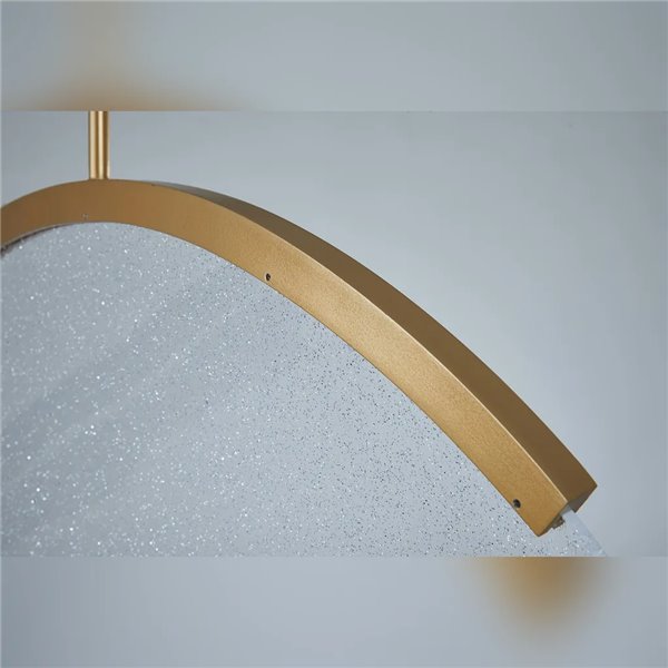 OASIS 15W Gold LED-Pendelleuchte, Ø63,5 cm, 3000K dimmbar (TRIAC), 525Lm, längliches Design