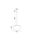 OASIS 15W Gold LED-Pendelleuchte, Ø63,5 cm, 3000K dimmbar (TRIAC), 525Lm, längliches Design