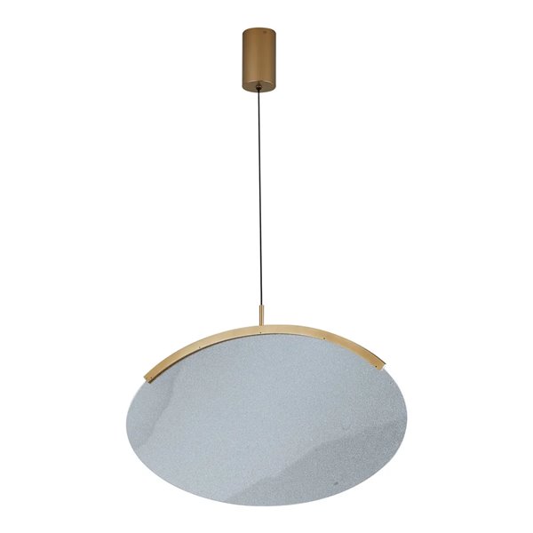 OASIS 15W Gold LED-Pendelleuchte, Ø63,5 cm, 3000K dimmbar (TRIAC), 525Lm, längliches Design