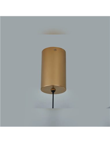 Luminária pendente LED OASIS 15W dourada, Ø63,5 cm, TRIAC dimerizável 3000K, 525 lúmens, design alongado