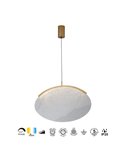OASIS 15W Gold LED-Pendelleuchte, Ø63,5 cm, 3000K dimmbar (TRIAC), 525Lm, längliches Design