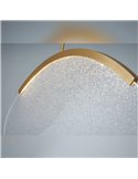 OASIS 15W Gold LED-Pendelleuchte, Ø63,5 cm, 3000K dimmbar (TRIAC), 525Lm, längliches Design