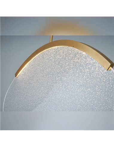 OASIS 15W Gold LED-Pendelleuchte, Ø63,5 cm, 3000K dimmbar (TRIAC), 525Lm, längliches Design