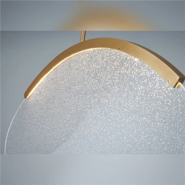 OASIS 15W Gold LED-Pendelleuchte, Ø63,5 cm, 3000K dimmbar (TRIAC), 525Lm, längliches Design
