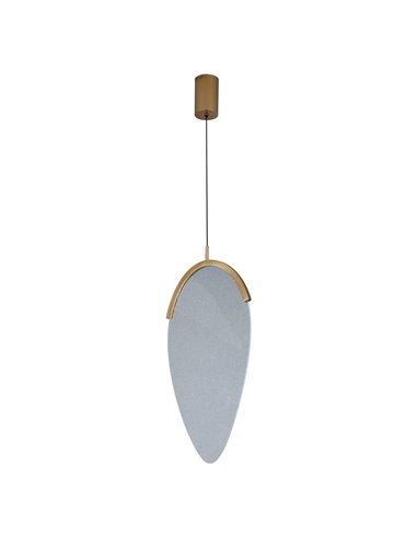 Suspension LED OASIS 15 W dorée, Ø 39 cm, 3000 K, dimmable TRIAC, 525 lm, design compact