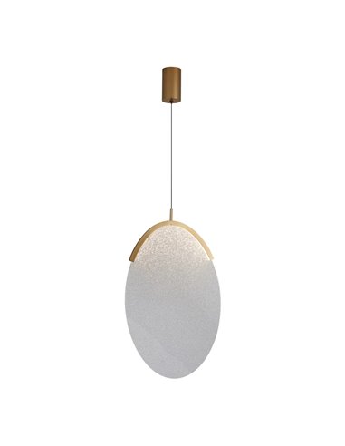 Suspension LED OASIS 15 W dorée, Ø 39 cm, 3000 K, dimmable TRIAC, 525 lm, design compact