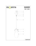 OASIS 15W Gold LED-Pendelleuchte, Ø39 cm, 3000K dimmbar (TRIAC), 525 lm, Kompaktes Design