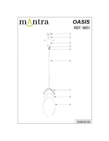 OASIS 15W Gold LED-Pendelleuchte, Ø39 cm, 3000K dimmbar (TRIAC), 525 lm, Kompaktes Design