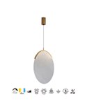 OASIS 15W Gold LED-Pendelleuchte, Ø39 cm, 3000K dimmbar (TRIAC), 525 lm, Kompaktes Design