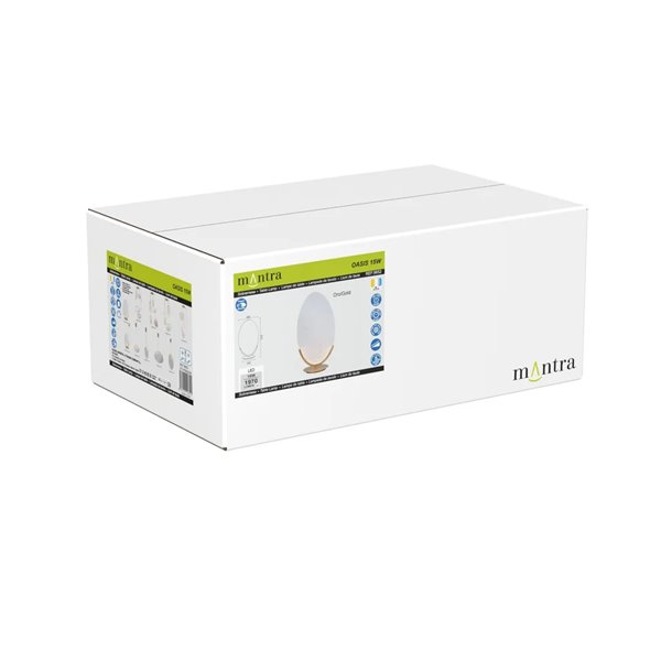 OASIS 15W Gold LED-Tischleuchte Ø39 cm, 3000K 525Lm Großformatiges Design