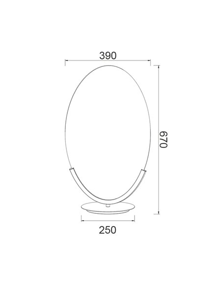 Lampe de table LED OASIS 15 W dorée, Ø 39 cm, 3000 K, 525 lm, grand format