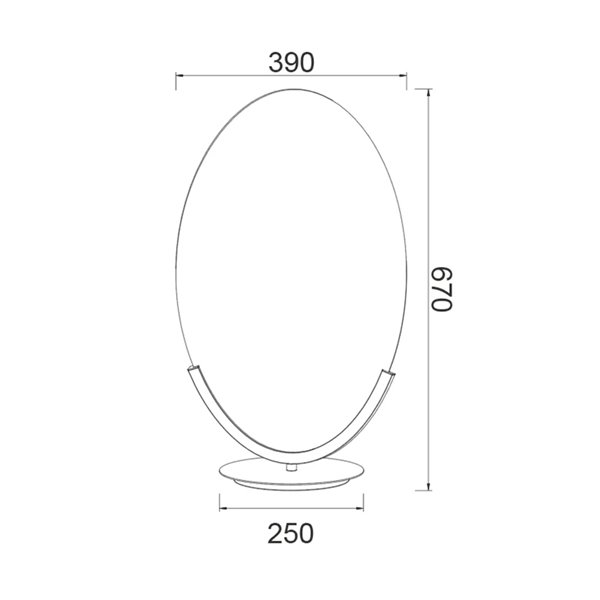 OASIS 15W Gold LED-Tischleuchte Ø39 cm, 3000K 525Lm Großformatiges Design