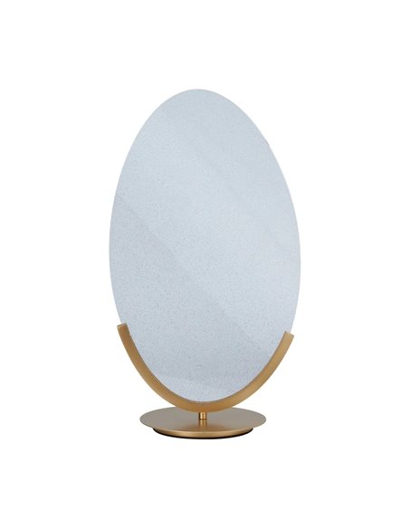 Luminária de mesa LED OASIS 15W dourada, Ø39 cm, 3000K 525 lúmens, design grande