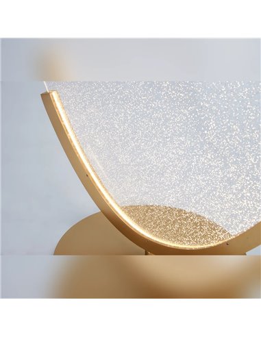 OASIS 15W Gold LED-Tischleuchte, Ø39 cm, 3000K 525Lm, Großformatiges Design