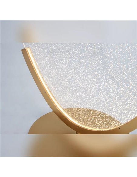 Lampe de table LED OASIS 15 W dorée, Ø 39 cm, 3000 K, 525 lm, grand format