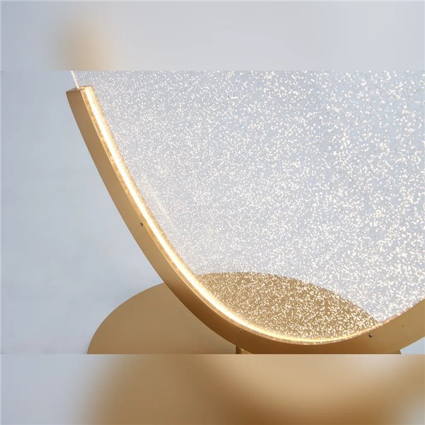 Luminária de mesa LED OASIS 15W dourada, Ø39 cm, 3000K 525 lúmens, design grande