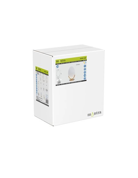 Lámpara sobremesa LED 12W dorada OASIS Ø24,5 cm, 3000K 420Lm diseño compacto