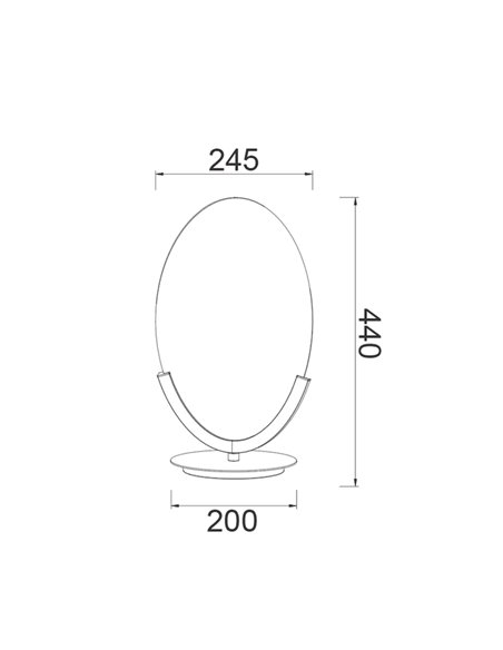 Lampe de table LED OASIS 12 W dorée, Ø 24,5 cm, 3000 K, 420 lm, design compact