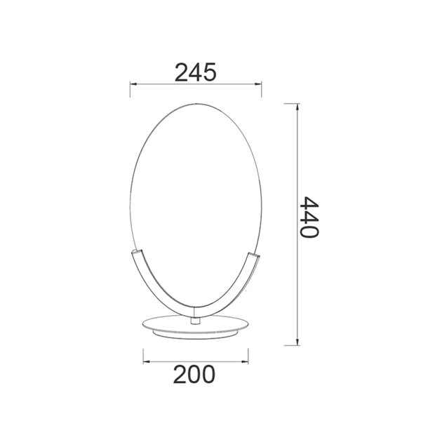 OASIS 12W Gold LED-Tischleuchte Ø24,5 cm, 3000K 420Lm Kompaktes Design