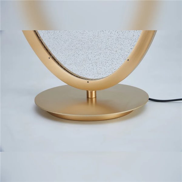 Luminária de mesa LED OASIS 12W dourada, Ø24,5 cm, 3000K, 420 lúmens, design compacto.