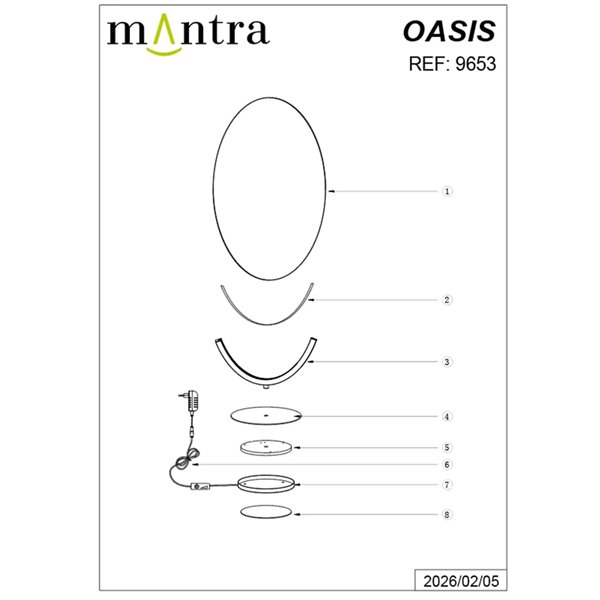 Luminária de mesa LED OASIS 12W dourada, Ø24,5 cm, 3000K, 420 lúmens, design compacto.