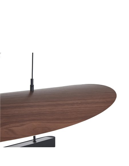 Suspension LED ABISAL 48W, 3000K, dimmable TRIAC, 2610 lm, design organique avec diffuseur et module linéaire