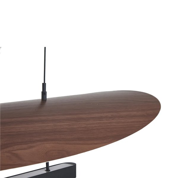 Luminária pendente LED ABISAL 48W, 3000K, dimerizável por TRIAC, 2610 lúmens, design orgânico com difusor e módulo linear.