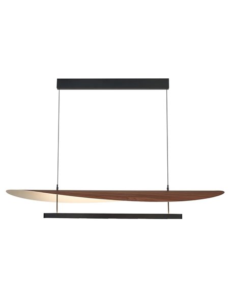 Suspension LED ABISAL 48W, 3000K, dimmable TRIAC, 2610 lm, design organique avec diffuseur et module linéaire