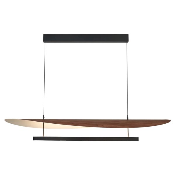 ABISAL 48W LED-Pendelleuchte, 3000K, TRIAC-dimmbar, 2610Lm, organisches Design mit Diffusor und linearem Modul
