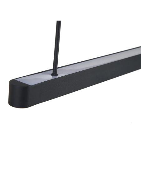 Luminária pendente LED ABISAL 48W, 3000K, dimerizável por TRIAC, 2610 lúmens, design orgânico com difusor e módulo linear.