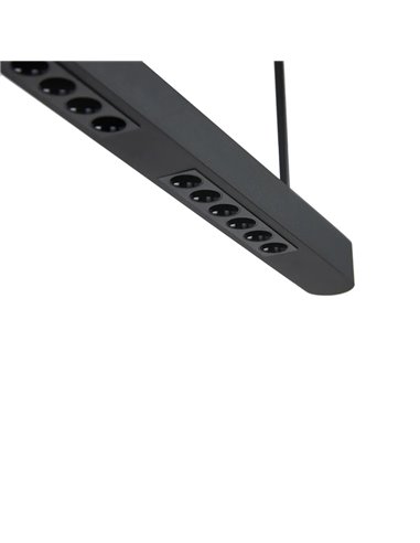 Suspension LED ABISAL 48W, 3000K, dimmable TRIAC, 2610 lm, design organique avec diffuseur et module linéaire