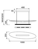Lámpara colgante LED 48W ABISAL 3000K regulable TRIAC 2610Lm diseño orgánico con difusor y módulo lineal