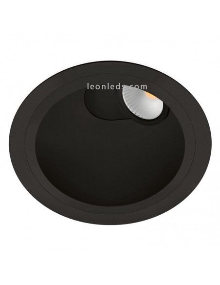 Downlight LED rond à pointeur réglable par Arkos Light Black | Spot LED orientable | LeonLeds.com