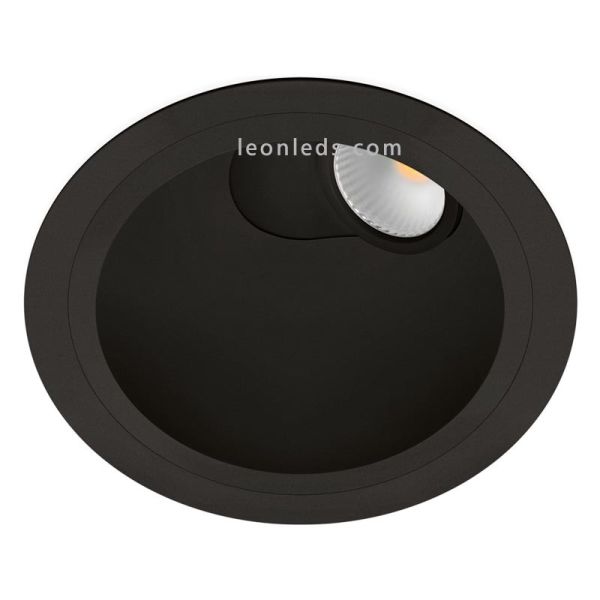 Downlight LED rond à pointeur réglable par Arkos Light Black | Spot LED orientable | LeonLeds.com