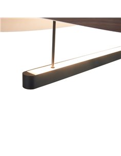 Luminária pendente LED ABISAL 48W, 3000K, dimerizável por TRIAC, 2610 lúmens, design orgânico com difusor e módulo linear. 2