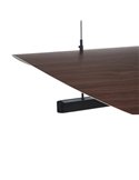 LED-Pendelleuchte 40 W, modernes Design, Schwarz und Holz, 3000 K, höhenverstellbar