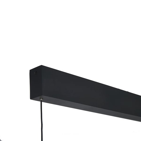 LED-Pendelleuchte 40 W, modernes Design, Schwarz und Holz, 3000 K, höhenverstellbar