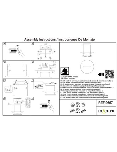 Luminária pendente LED Abisal 28W, 3000K, design moderno, preta e madeira, altura ajustável.
