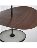 Abisal 12W LED-Pendelleuchte 3000K Ø30cm modernes Design schwarz und Holz