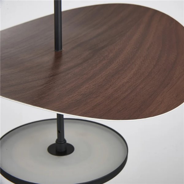 Abisal 12W LED-Pendelleuchte 3000K Ø30cm modernes Design schwarz und Holz