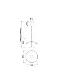 Abisal 12W LED-Pendelleuchte 3000K Ø30cm modernes Design schwarz und Holz